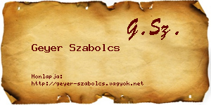 Geyer Szabolcs névjegykártya